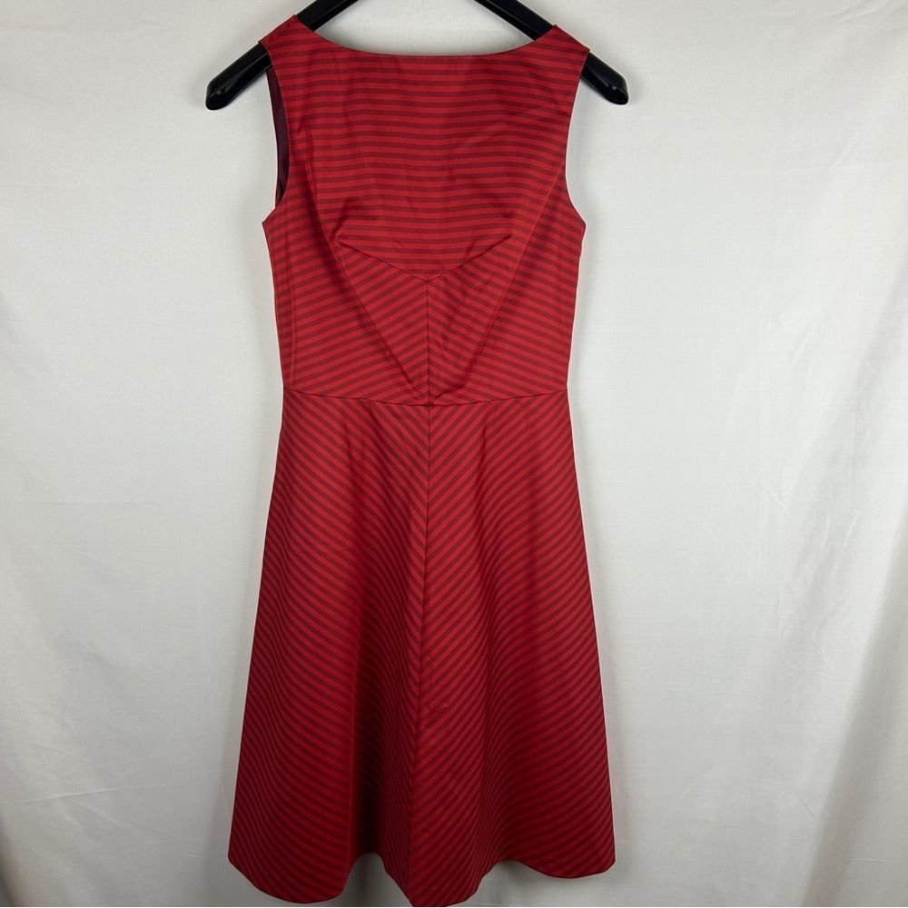 Isaac Mizrahi Red Stripe A-line Fit & Flare Sleeveless Dress size 4 Christmas